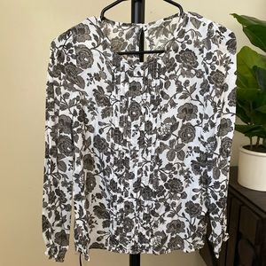 LUCKY BRAND Bohemian Floral Vintage Blouse Top